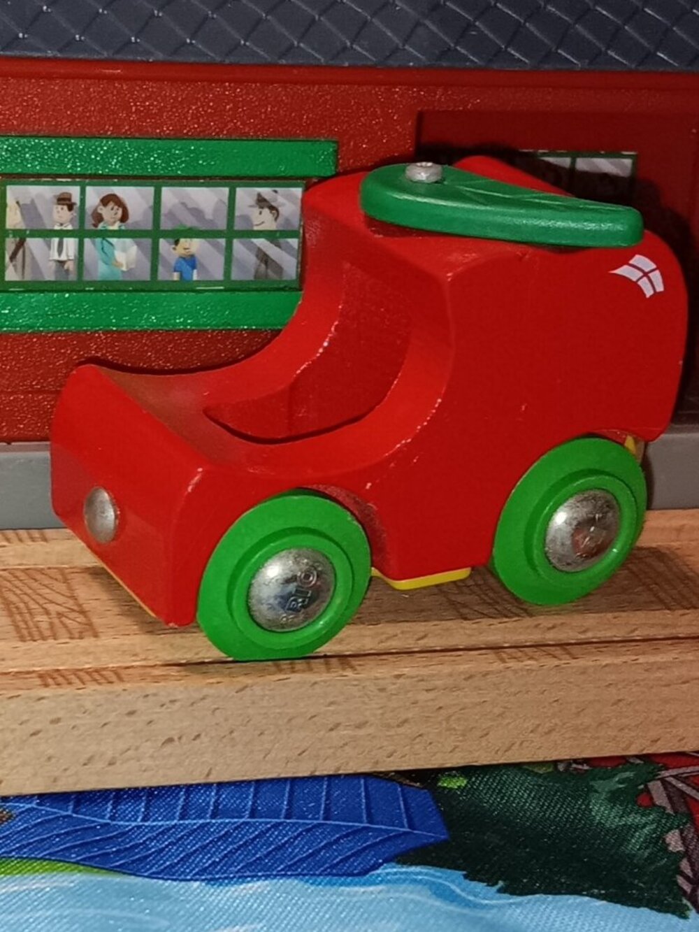 Brio Wooden Railway Train Track Richard Scarry Busytown Lowly Worm Apple Car